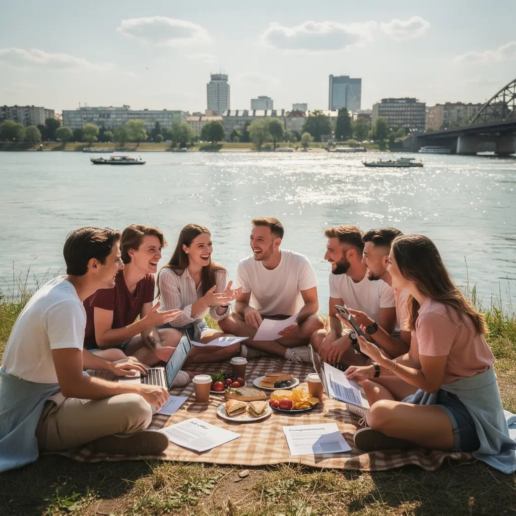 Kobieta prowadząca sesję coachingową dla osób planujących zmianę kariery.